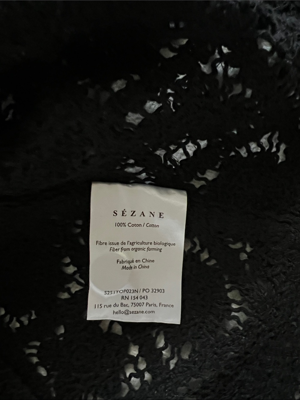 Sezane Ron Top Black - Size S - Picture 5 of 6
